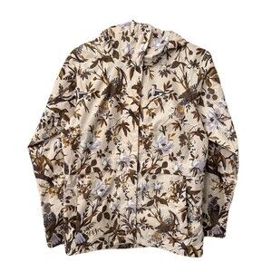 NEW Columbia Womens Size XS Peach Botanical Birds Spring Showers Rain Jacket $80